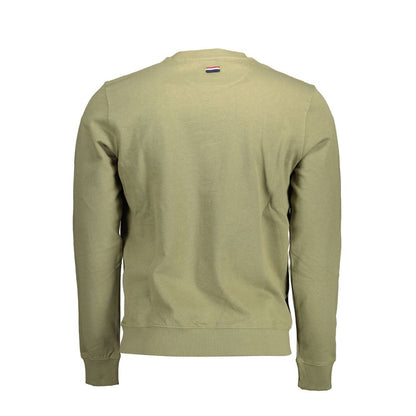U.S. POLO ASSN. Green Cotton Long-Sleeved Sweater for Men