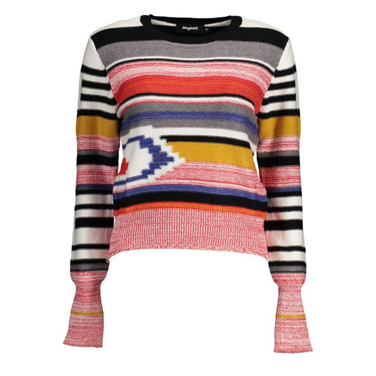 Desigual Colourful Ethnic Striped Jumper