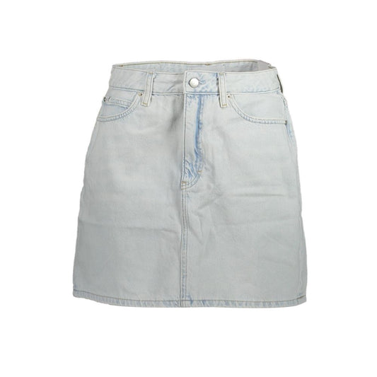 Calvin Klein Light Blue Cotton Women's Mini Denim Skirt