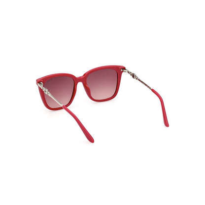 Guess Jeans Purple Injected Women's Square Sunglasses with Amber Lenses