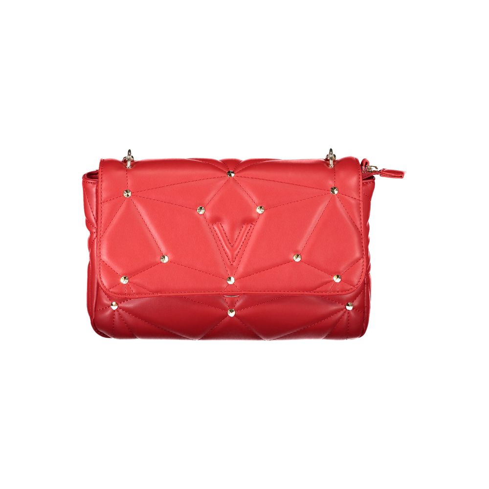 Valentino Bags Red Faux Leather Handbag with Shoulder Strap