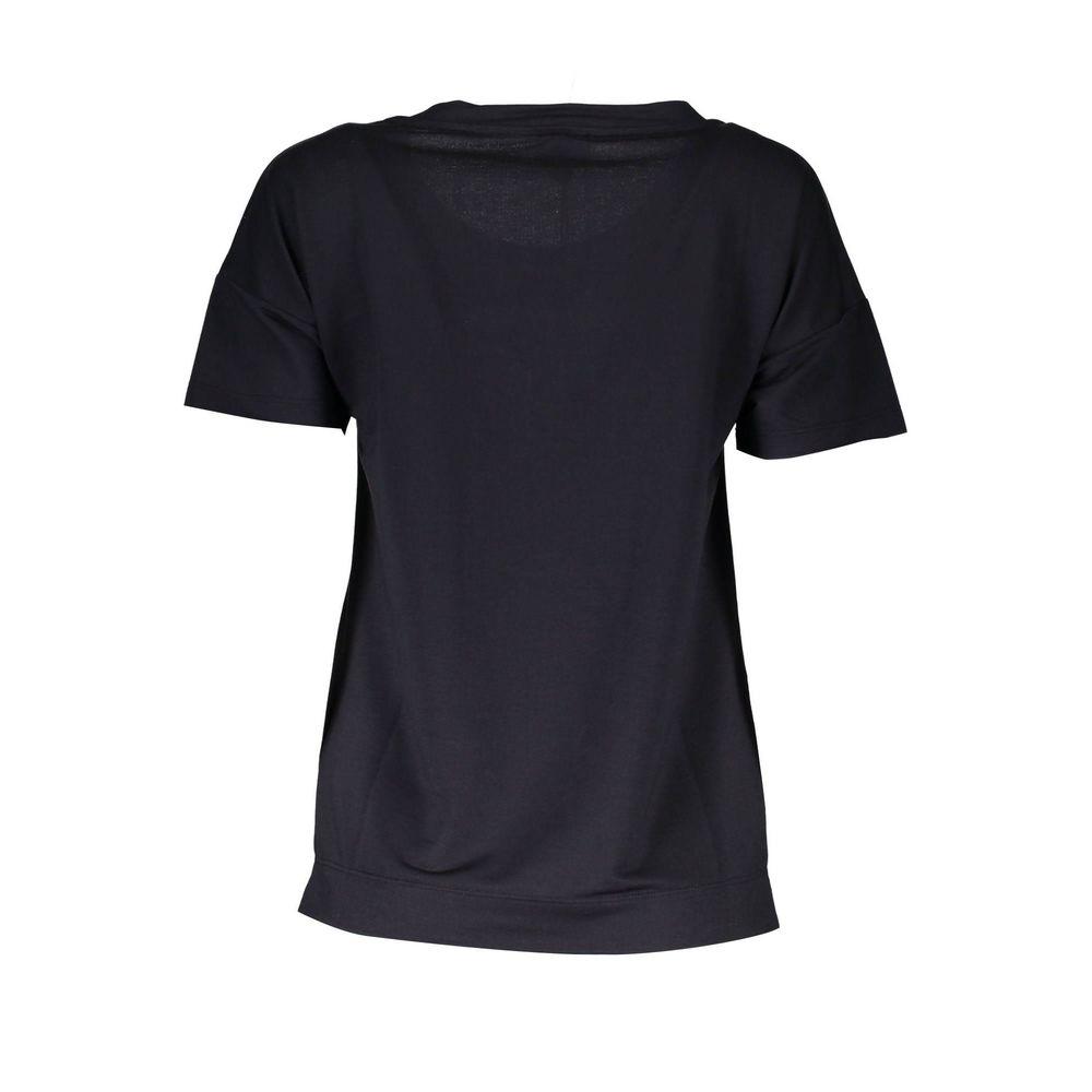 Cavalli Class Black Polyester Short Sleeve T-Shirt