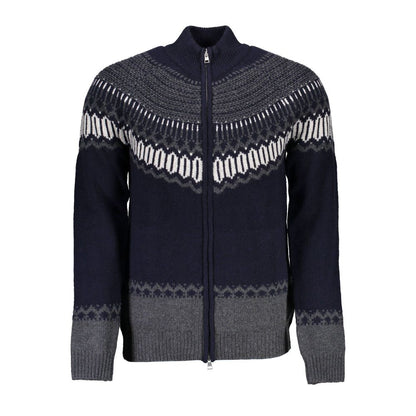 Gant Long Sleeve Zip Cardigan in Blue