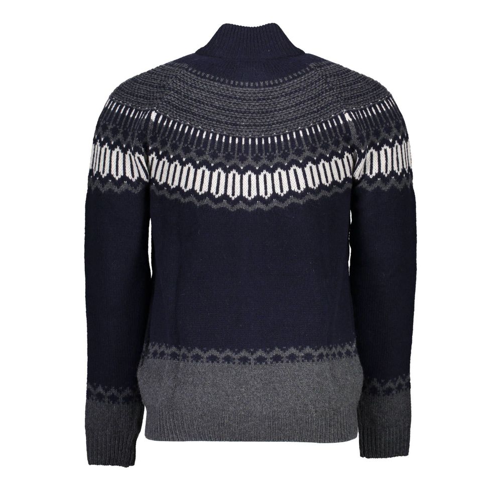 Gant Long Sleeve Zip Cardigan in Blue