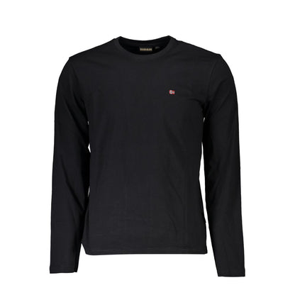 Napapijri Long Sleeve Black Cotton T-Shirt