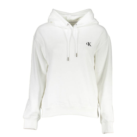 Calvin Klein White Cotton Hoodie