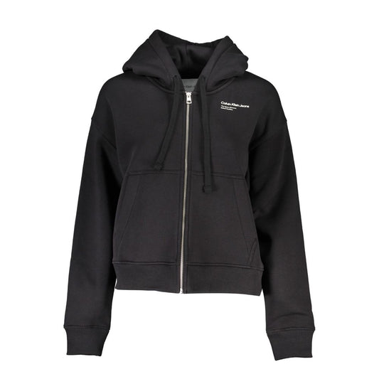 Calvin Klein Sleek Hooded Zip-Up Sweatshirt with Embroidery