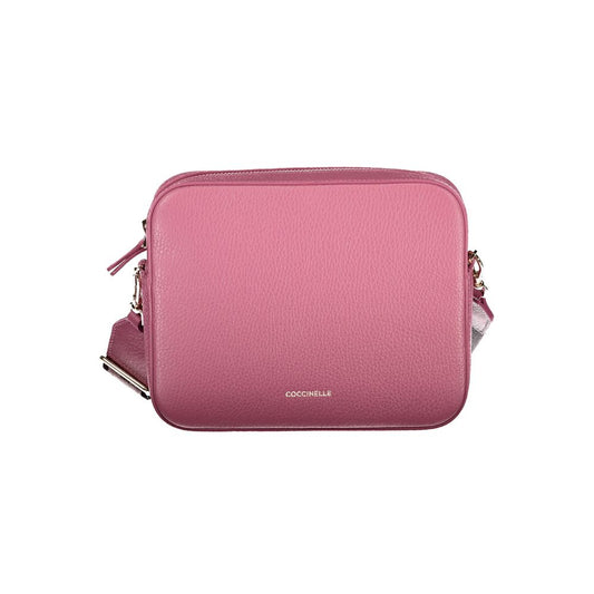 Coccinelle Pink Leather Handbag - Timeless Elegance for Everyday