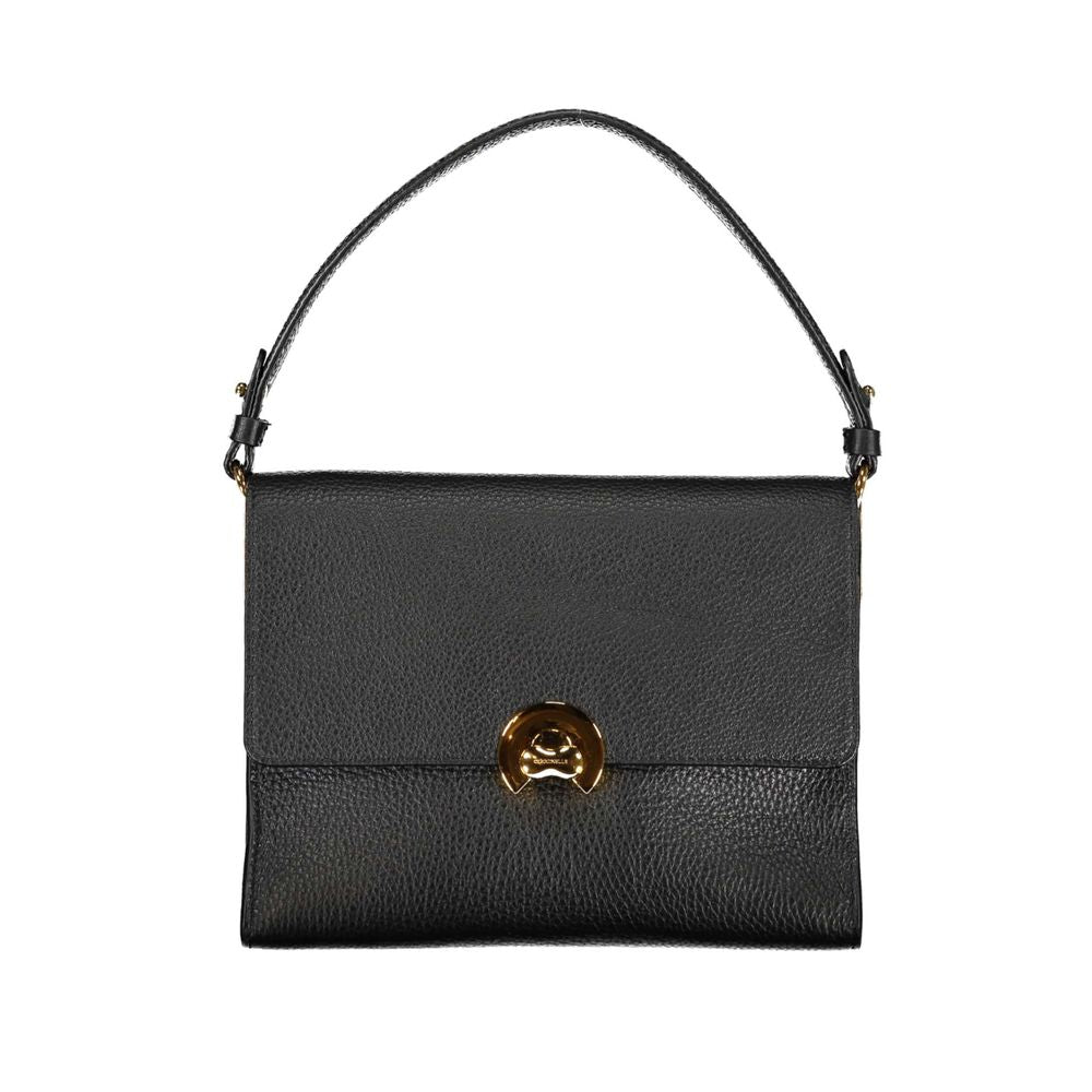 Coccinelle Black Leather Handbag: Timeless Elegance