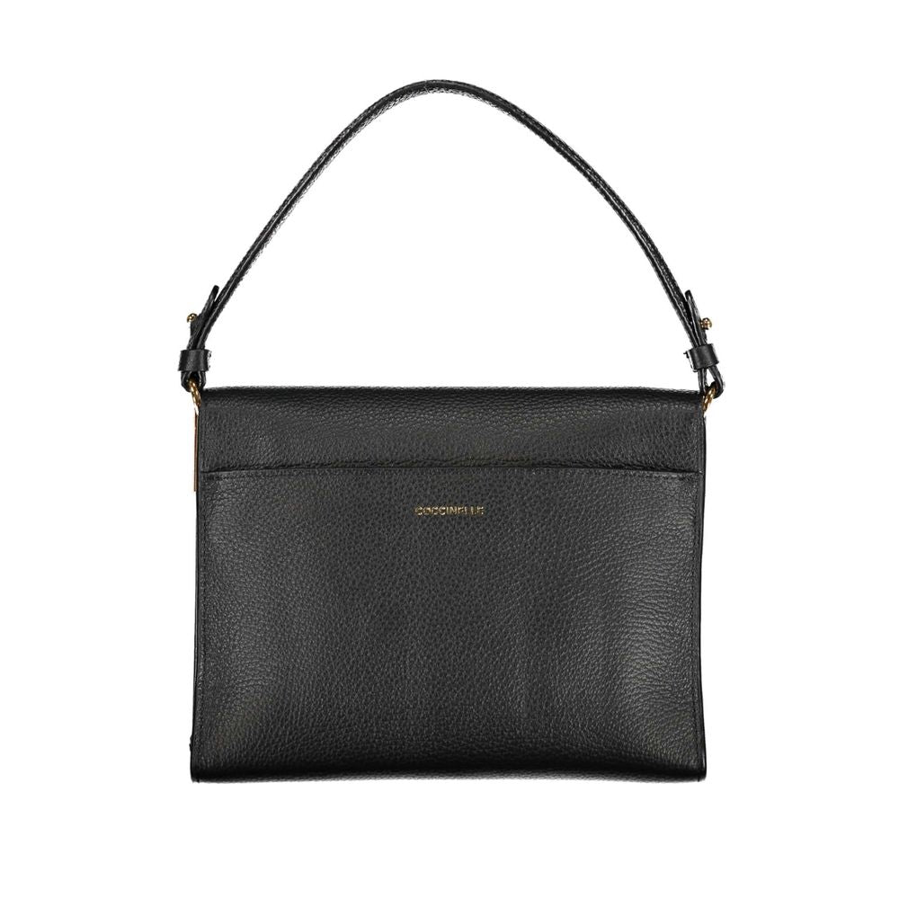 Coccinelle Black Leather Handbag: Timeless Elegance