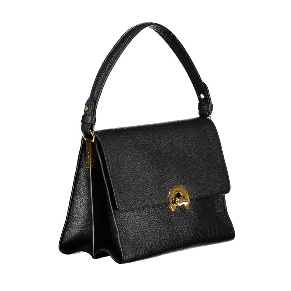 Coccinelle Black Leather Handbag: Timeless Elegance