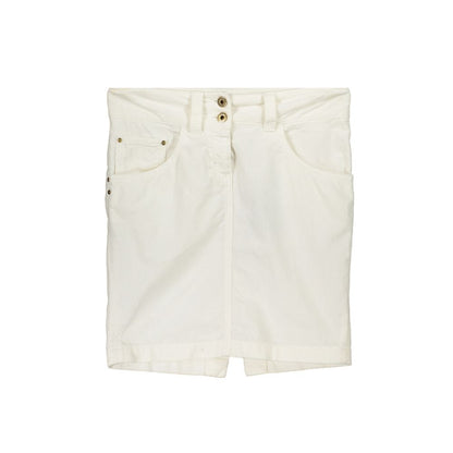 Patrizia Pepe White Cotton Skirt with 5 Pockets