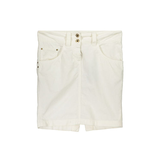Patrizia Pepe White Cotton Skirt with 5 Pockets