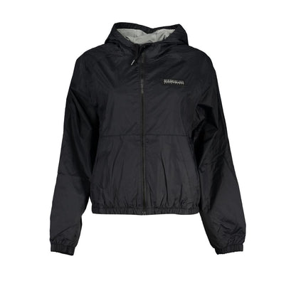 Napapijri Black Waterproof Sports Jacket with Hood