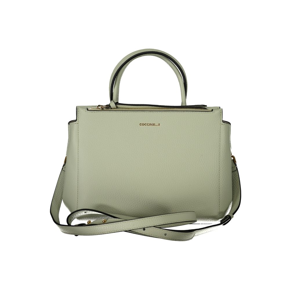 Coccinelle Green Leather Handbag: Timeless Elegance for Everyday Use