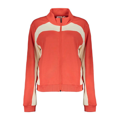 Fila Pink Polyester Sweater - Stylish Brushed Long Sleeve Sweatshirt