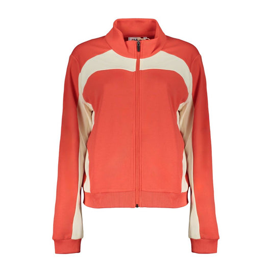 Fila Pink Polyester Sweater - Stylish Brushed Long Sleeve Sweatshirt