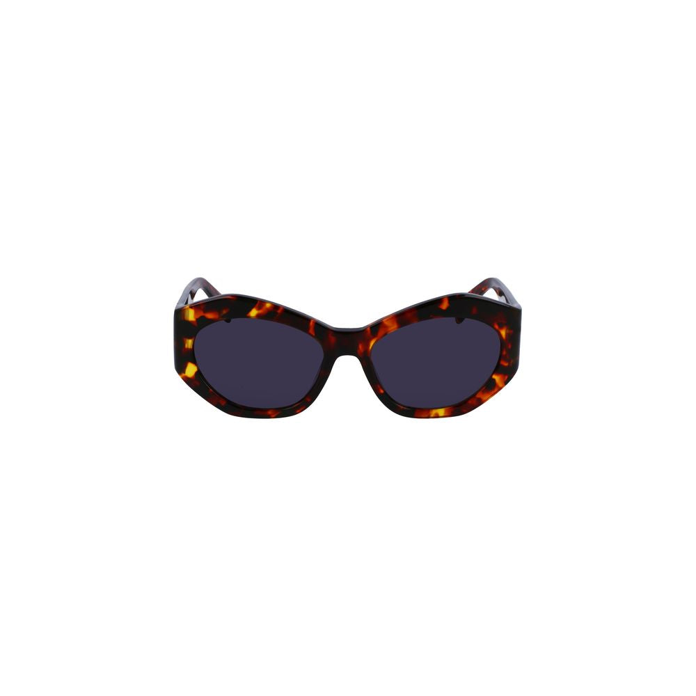 Liu Jo Brown Haircalf Women's Drop-Shaped Sunglasses with Blue Lenses