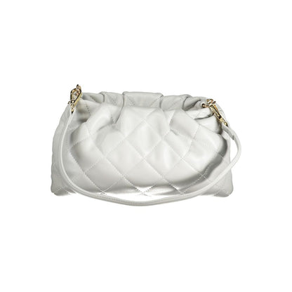 Mario Valentino Gray Leather Effect Handbag with Chic Details
