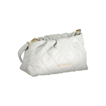Mario Valentino Gray Leather Effect Handbag with Chic Details