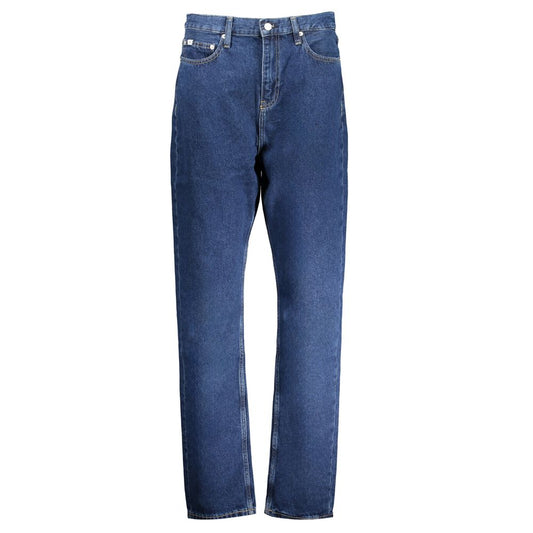 Calvin Klein Blue Cotton Slim Straight Jeans
