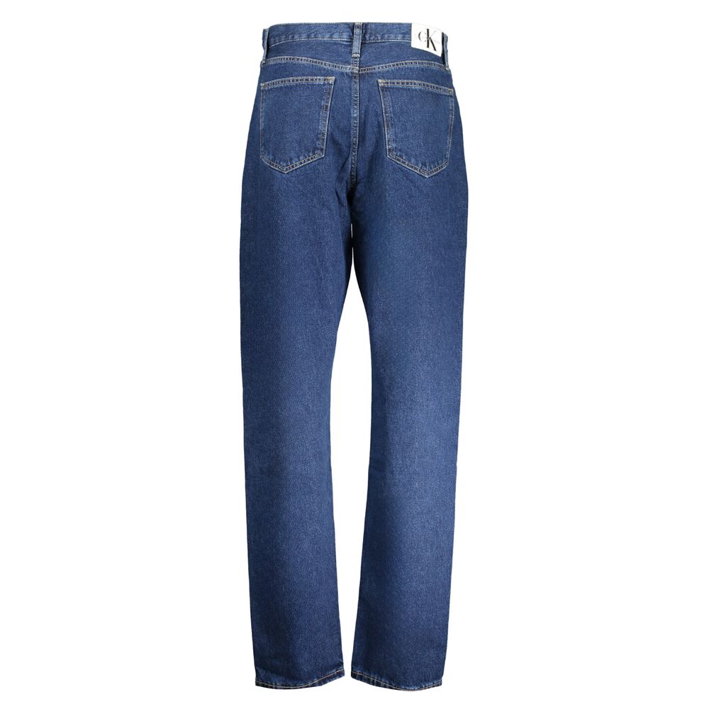 Calvin Klein Blue Cotton Slim Straight Jeans