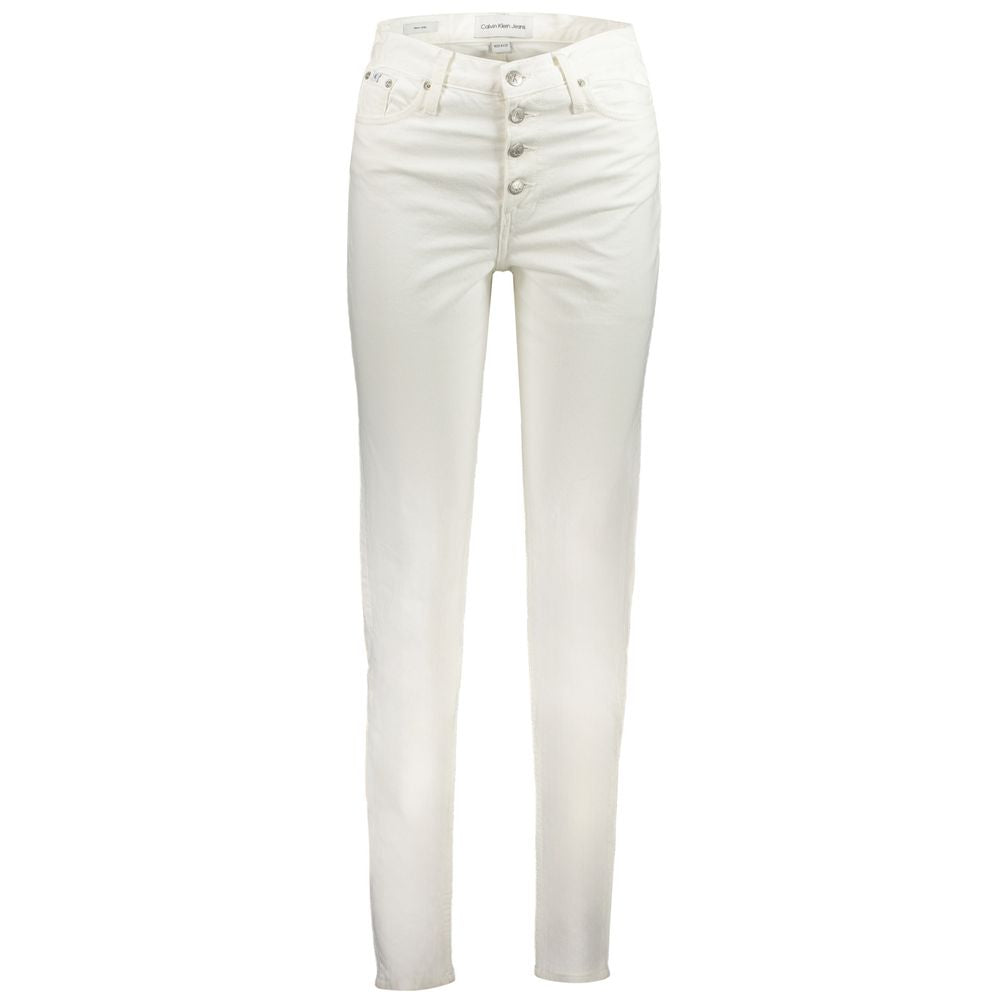 Calvin Klein White Cotton MOM Jeans