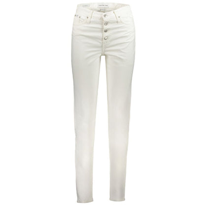 Calvin Klein White Cotton MOM Jeans
