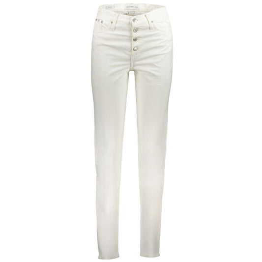 Calvin Klein White Cotton MOM Jeans