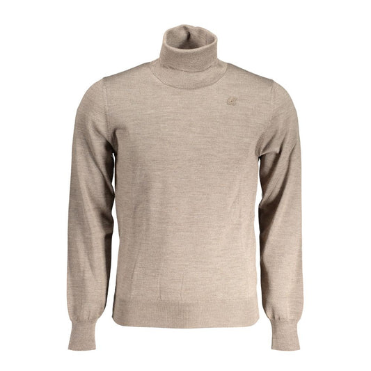 K-WAY Brown Wool Sweater - Luxurious Turtleneck Style