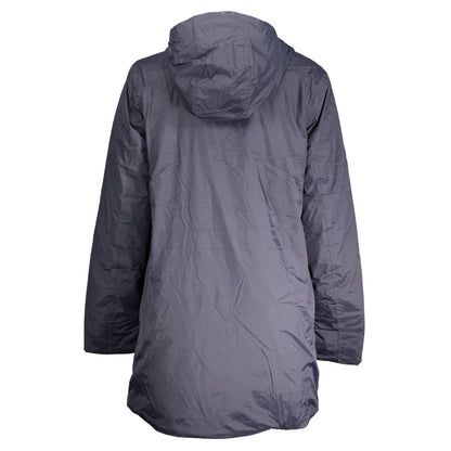 K-WAY Blue Polyamide Jacket & Coat with Hood