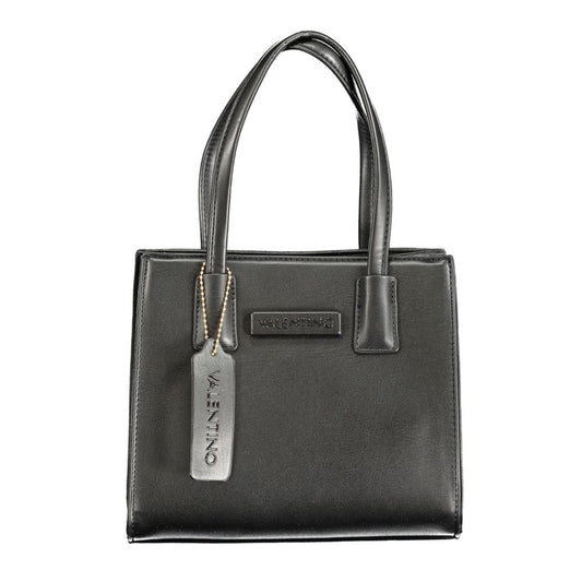 Mario Valentino Black Leather Handbag with Dual Handles