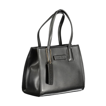 Mario Valentino Black Leather Handbag with Dual Handles