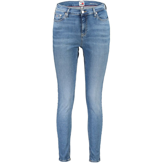 Tommy Hilfiger Blue Cotton Nora Mid Skinny Jeans