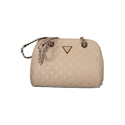 GIULLY BAG 2 Chain Shoulder Handles - Beige Polyethylene Handbag