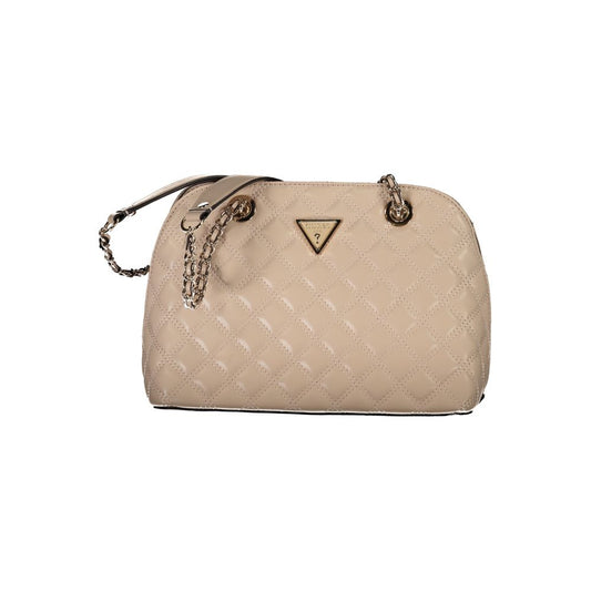 GIULLY BAG 2 Chain Shoulder Handles - Beige Polyethylene Handbag