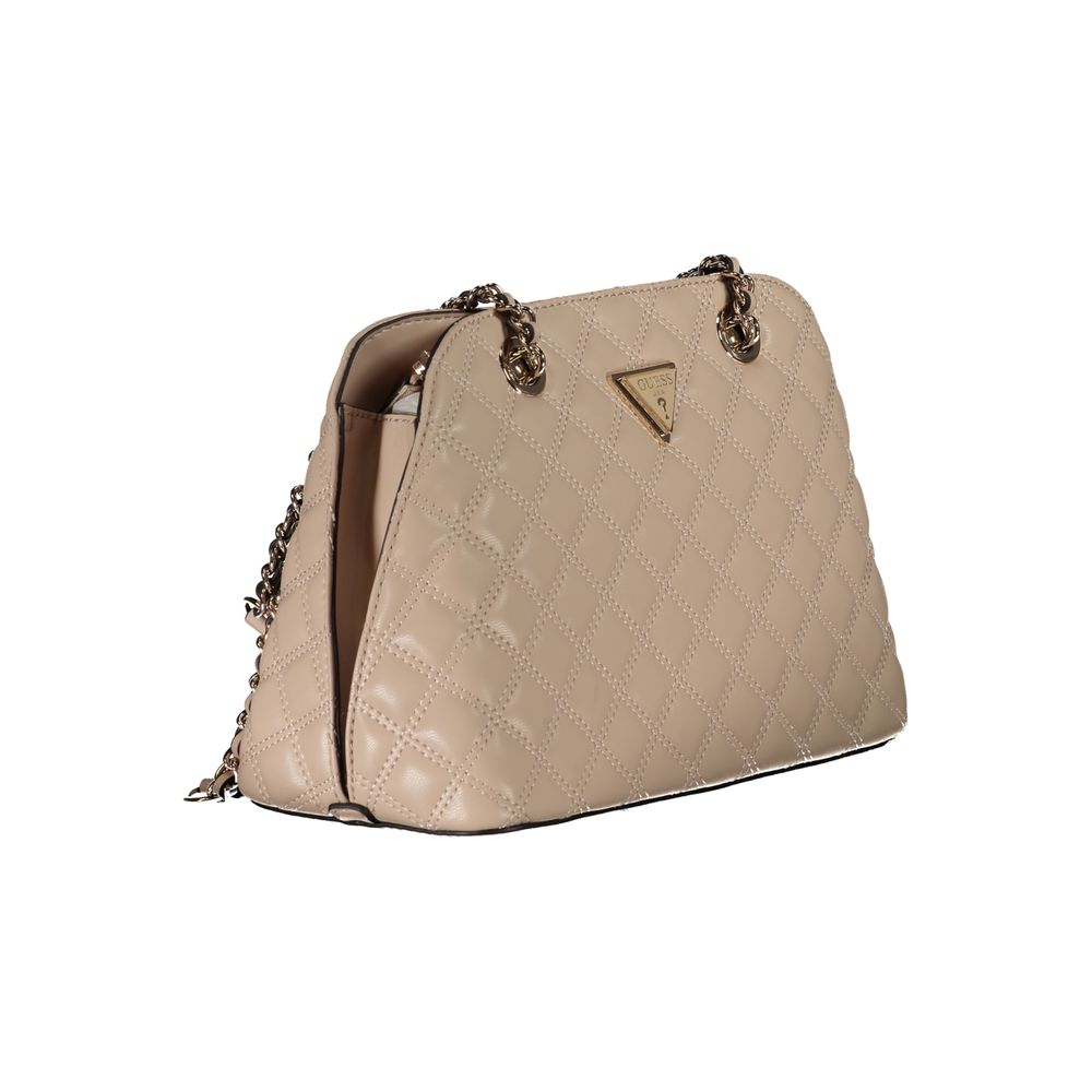 GIULLY BAG 2 Chain Shoulder Handles - Beige Polyethylene Handbag