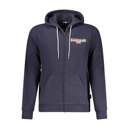 Napapijri Blue Cotton Sweater - Long Sleeve Hoodie