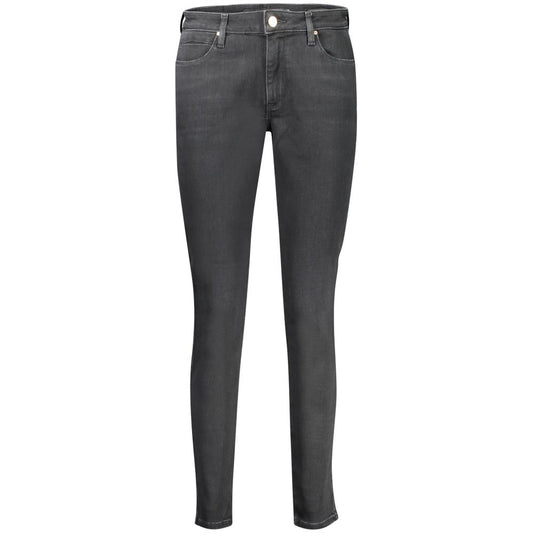 Guess Jeans Black Cotton Skinny Mid Jeans