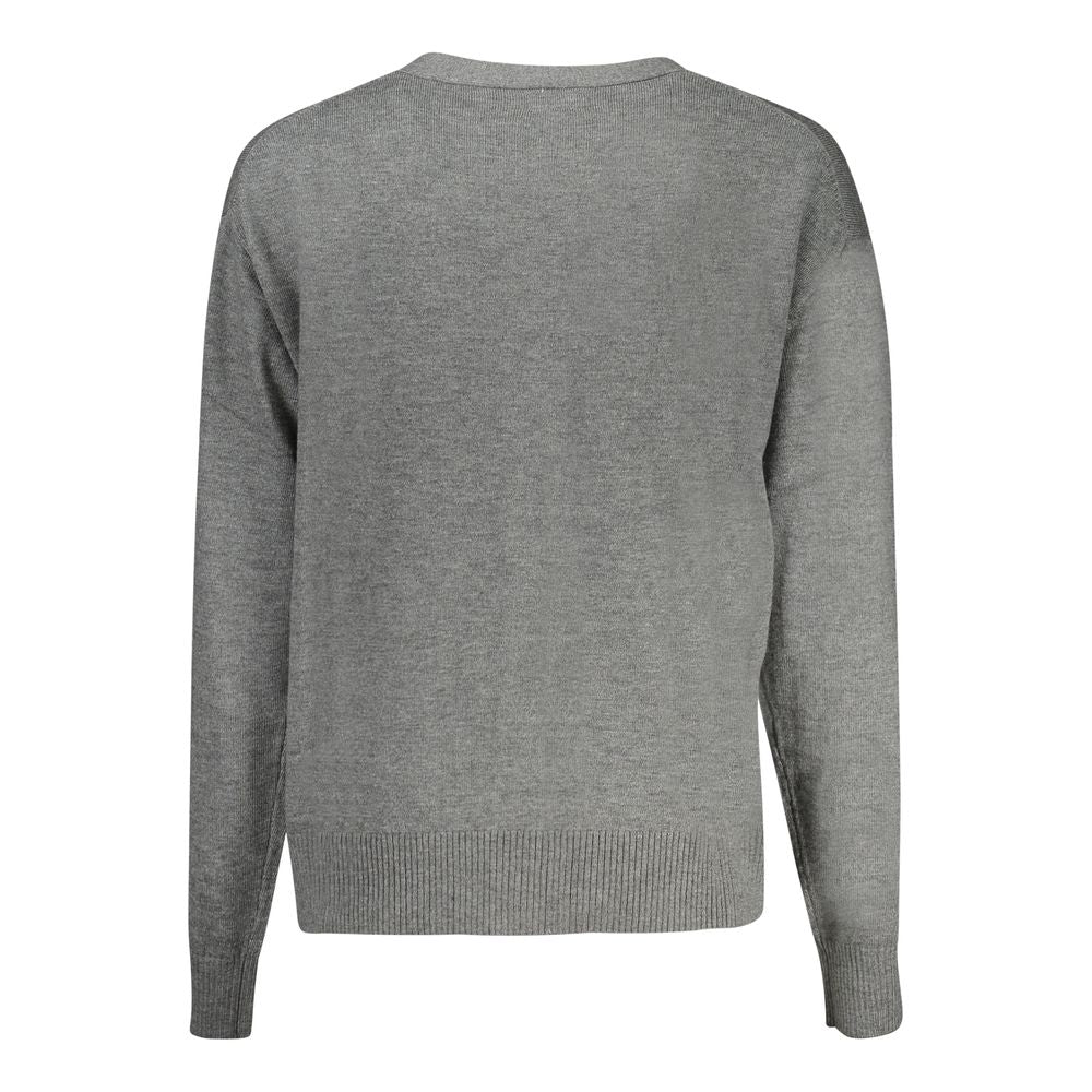 Guess Jeans Gray Polyester Cardigan