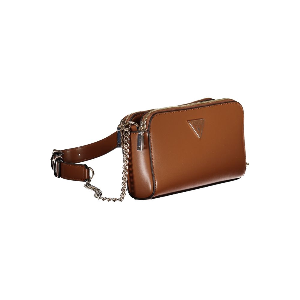 Guess Jeans Brown Zarela Handbag – Faux Leather, Versatile Design
