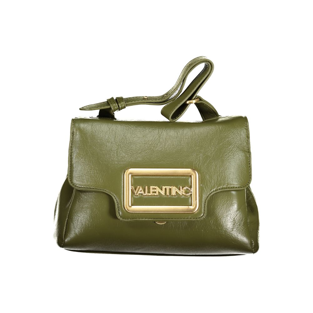 Mario Valentino Green Faux Leather Handbag with Logo Detailing
