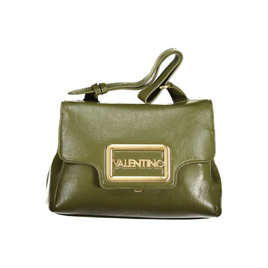 Mario Valentino Green Faux Leather Handbag with Logo Detailing