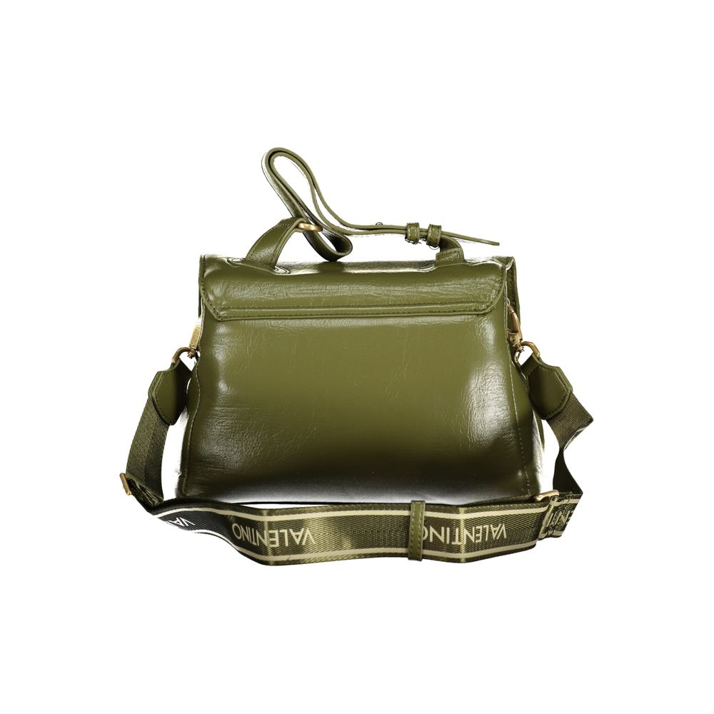 Mario Valentino Green Faux Leather Handbag with Logo Detailing