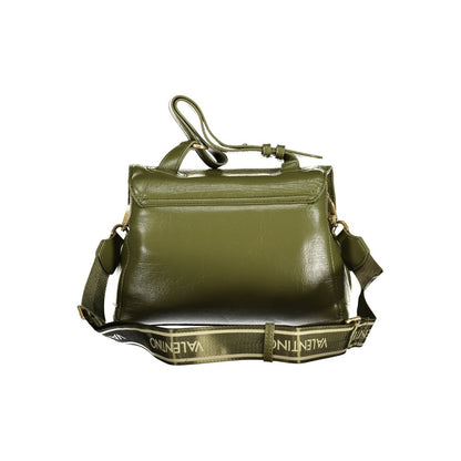 Mario Valentino Green Faux Leather Handbag with Logo Detailing
