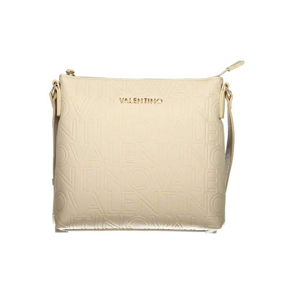 Valentino Bags Beige Faux Leather Handbag with Adjustable Strap