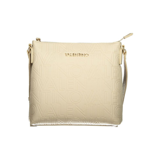 Valentino Bags Beige Faux Leather Handbag with Adjustable Strap