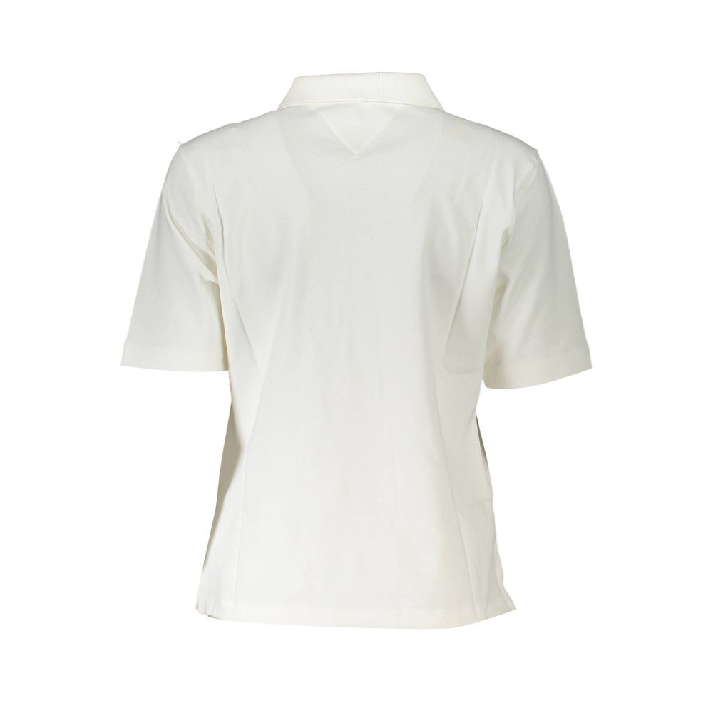 Tommy Hilfiger White Cotton Polo Shirt - Classic Style and Comfort