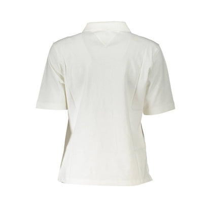 Tommy Hilfiger White Cotton Polo Shirt - Classic Style and Comfort