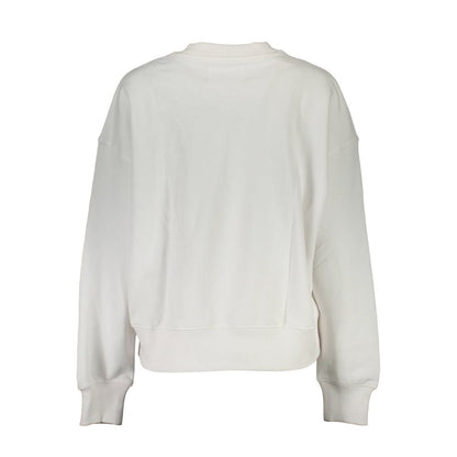 Calvin Klein White Cotton Sweater - Long Sleeve Crew Neck